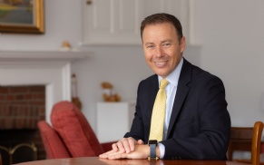 Tim Butcher at his office desk