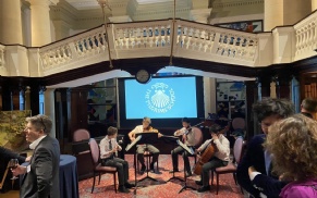 Young musicians performing