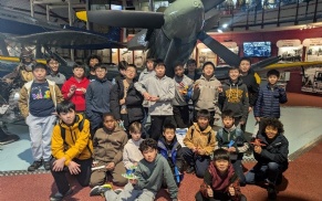 Group of boys at Solent Sky Museum